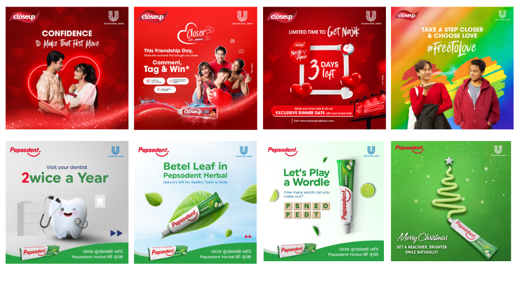 Unilever Nepal | Closeup and Pepsodent | Social Media Posts